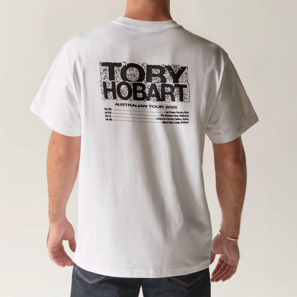 TOBY HOBART AUS TOUR TEE - WHITE (PRE-ORDER)