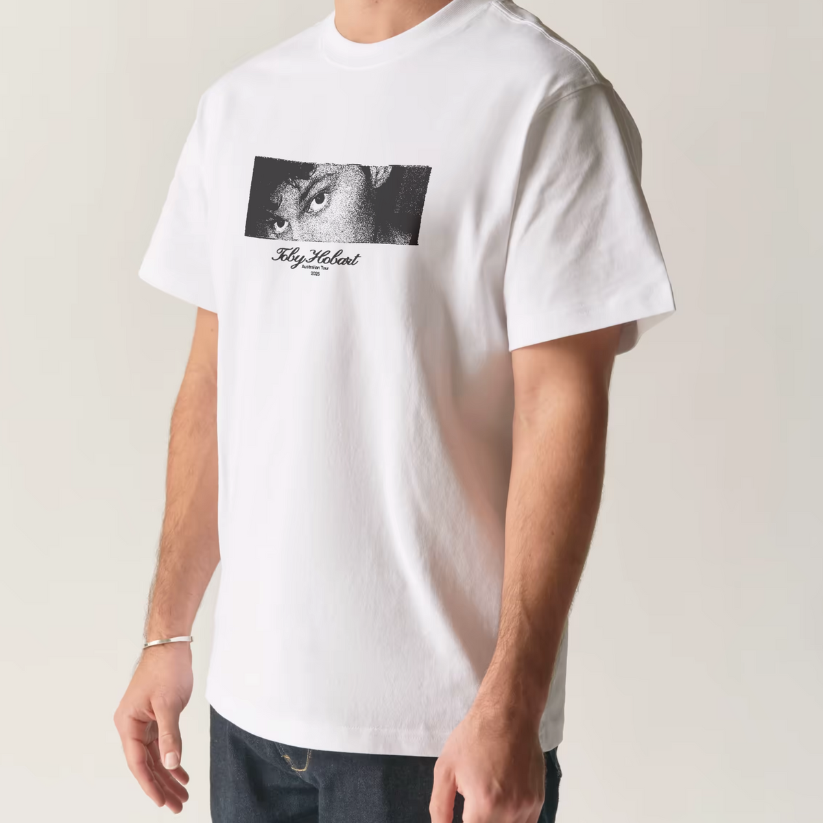 TOBY HOBART AUS TOUR TEE - WHITE (PRE-ORDER)